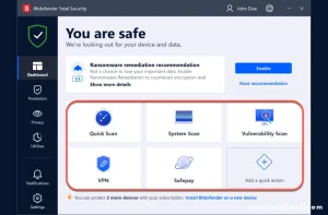 Software Bitdefender, Perlindungan Ancaman Digital